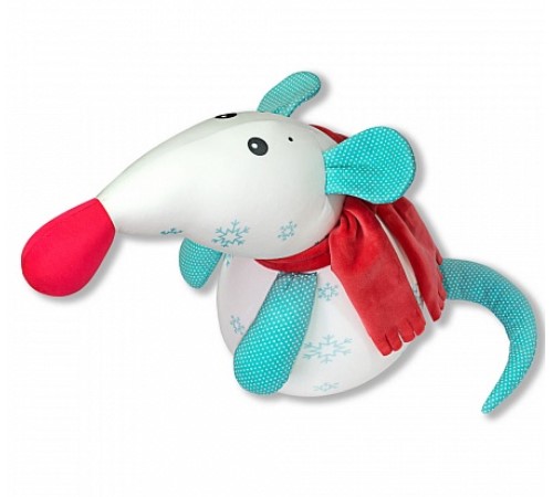Антистрессовая игрушка"Мышка Снежинка" малая Голубая 19аси16мив-2