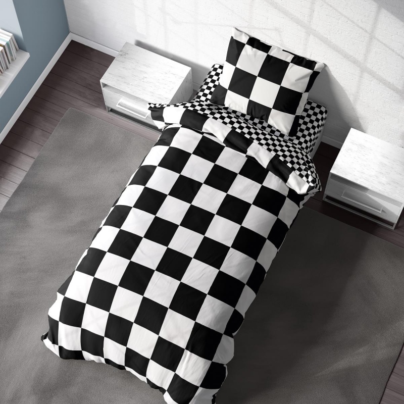 Комплект постельного белья 16399-1/16400-1 Chessboard 2 сп макси "Juno"