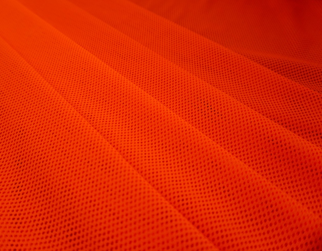 Трикотажное полотно (сетка) 15-090508 Оранжевый 150 см "Моготекс"